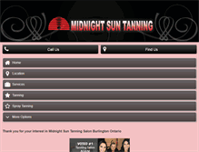 Tablet Screenshot of midnightsuntanningburlington.com